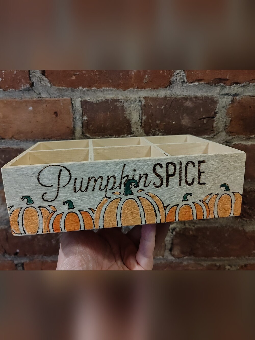 Pumpkin Spice Wooden Organizer - Handmade